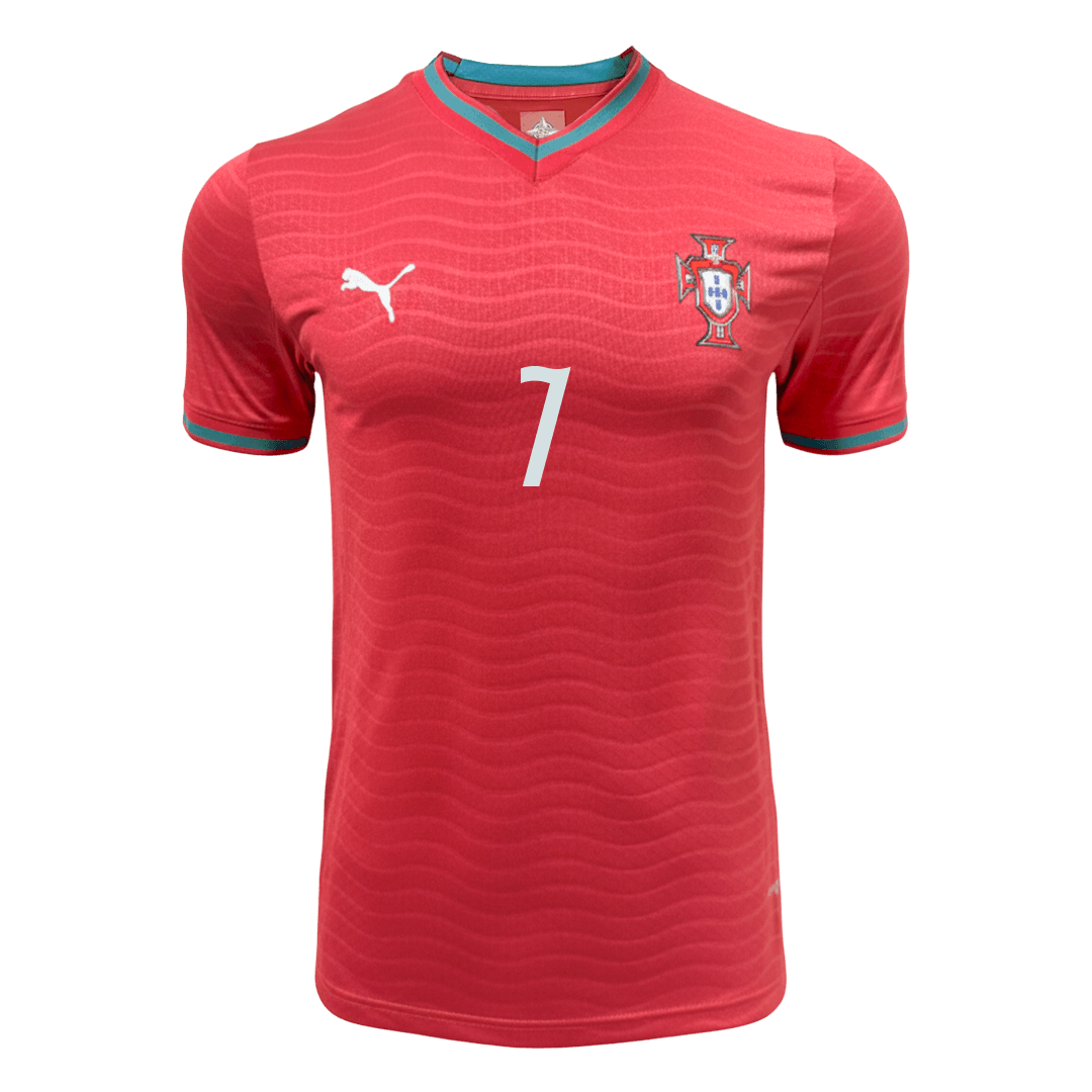 Portugal Tröja RONALDO #7 2026 Hemma Autentisk Röd-9