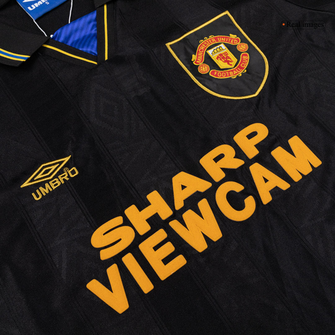 Manchester United Bortatröja 1993/94 Retro Tröja
 Svart