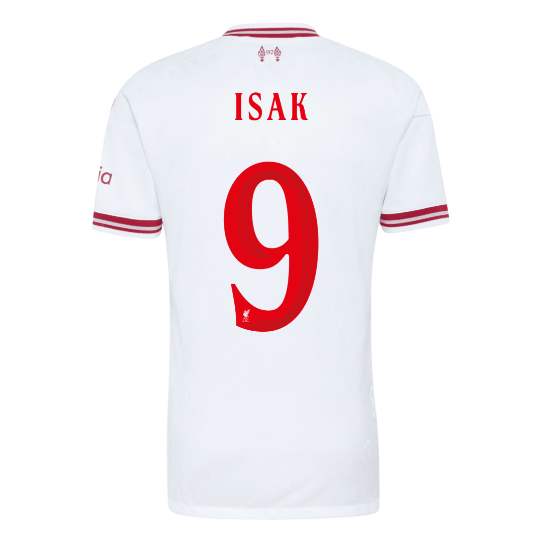 Liverpool Tröja ISAK #9 2026/27 Borta Autentisk Vit - UCL-3