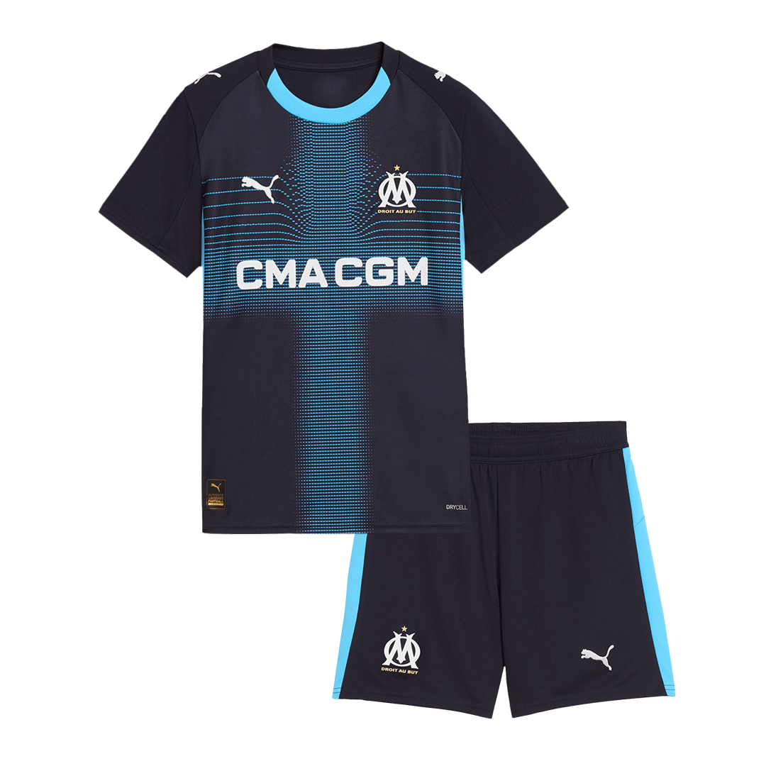 Marseille Tröja 2025/26 Borta Mörkblå Barn