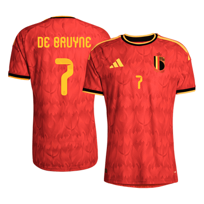 Belgien Tröja DE BRUYNE #7 2026 Hemma Autentisk Röd