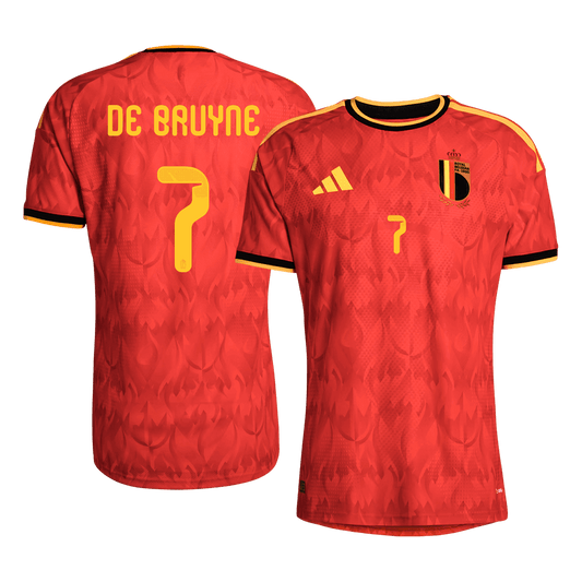 Belgien Tröja DE BRUYNE #7 2026 Hemma Autentisk Röd