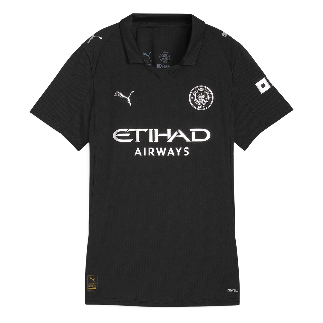 Manchester City Tröja 2025/26 Borta Svart Dam