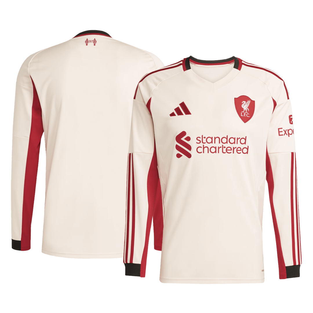 Liverpool Tröja 2025/26 Borta Långärmad Vit