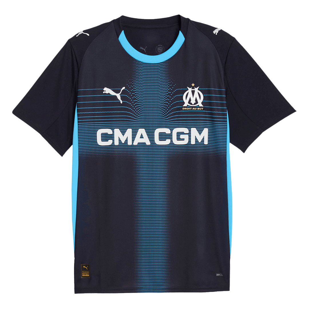 Marseille Tröja RABIOT #25 2025/26 Borta Mörkblå-13
