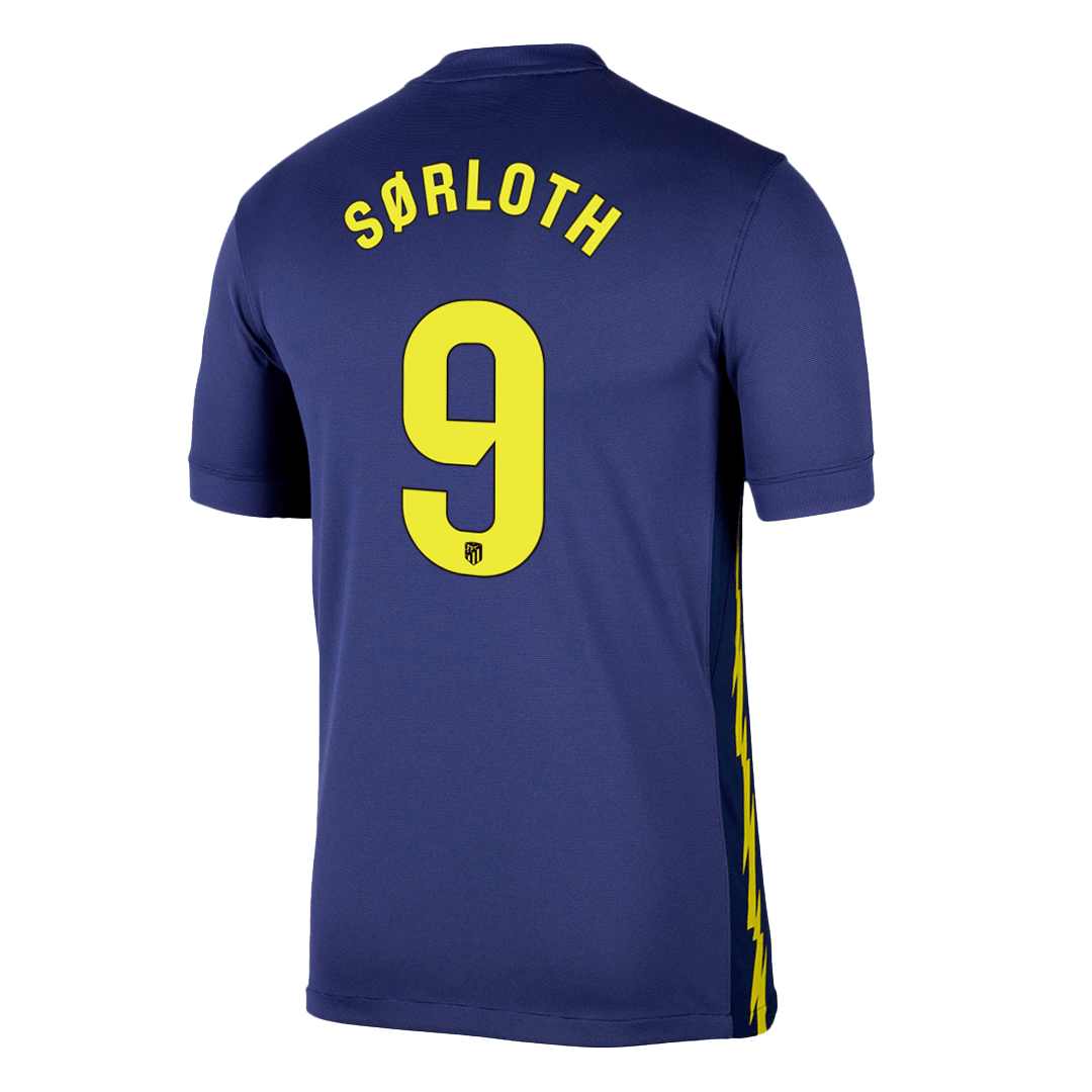Atletico Madrid Tröja SØRLOTH #9 2025/26 Borta Mörkblå-11
