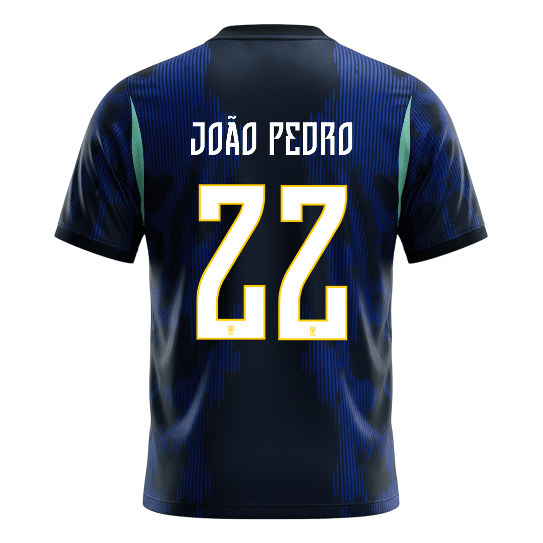 Brasilien Tröja JOÃO PEDRO #22 2026 Borta Mörkblå