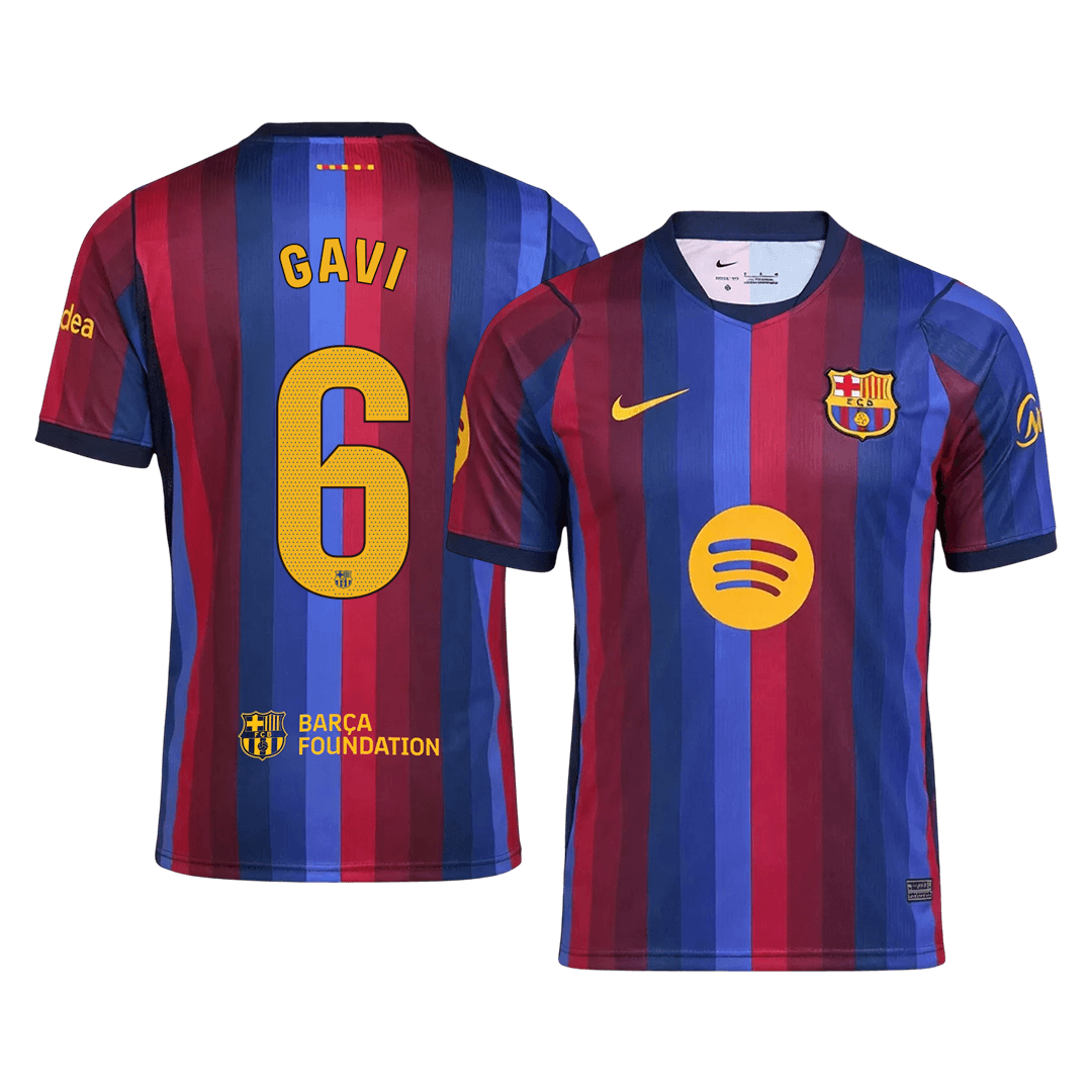 Barcelona Tröja GAVI #6 2026/27 Hemma Blue&Garnet
