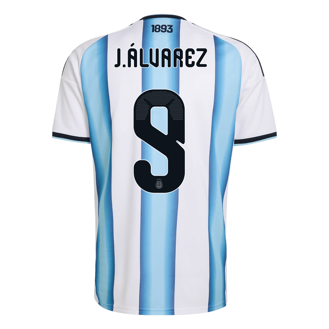 J.ÁLVAREZ #9 Argentina Tröja 2026 Hemma Premium Blå & Vit-9