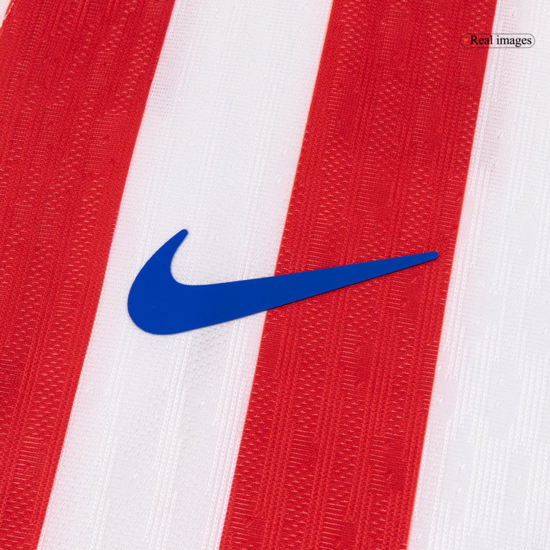 Atletico Madrid Tröja SØRLOTH #9 2025/26 Hemma Autentisk Röd & Vit-6