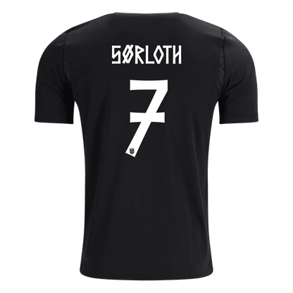 Norge Tröja SØRLOTH #7 2026 Borta Svart-2