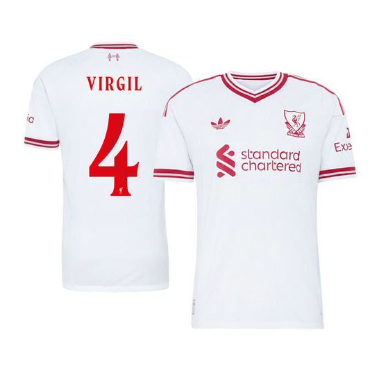 Liverpool Tröja VIRGIL #4 2026/27 Borta Autentisk Vit - UCL