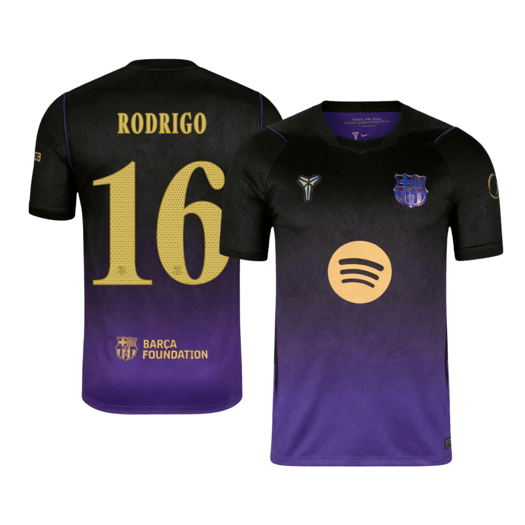 Barcelona Tröja RODRIGO #16 2026/27 Borta Black/Purple - UCL-3