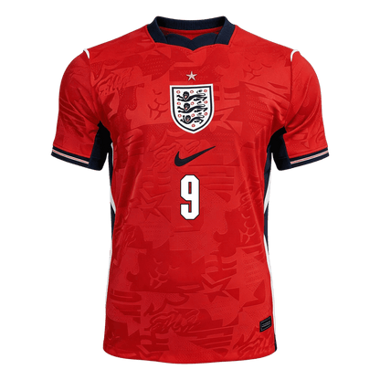 England Tröja KANE #9 2026 Borta Autentisk Röd-8