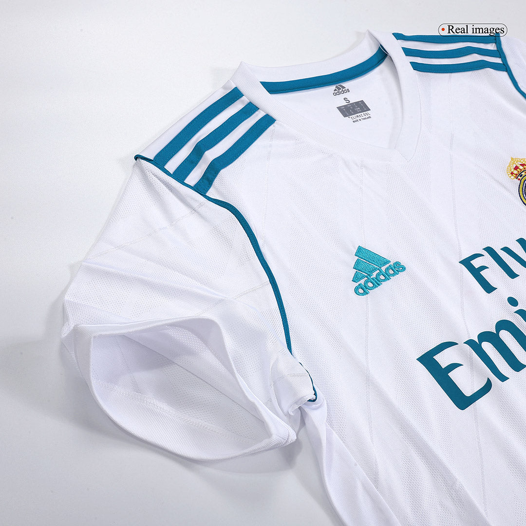 BENZEMA #9 Real Madrid Hemmatröja 2017/18 Retro Tröja
 Vit-6