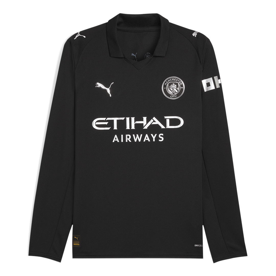 Manchester City Tröja 2025/26 Borta Långärmad Svart
