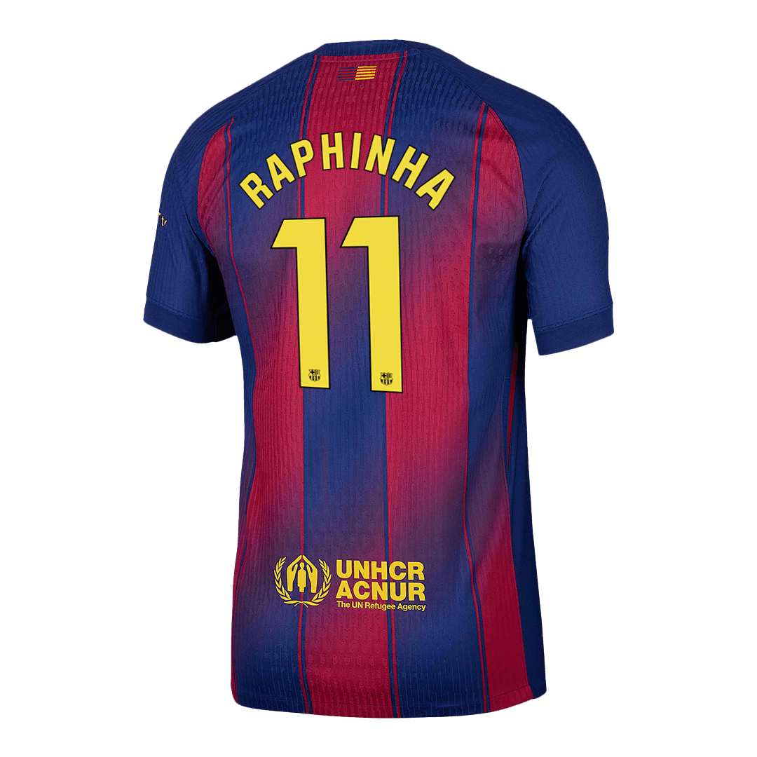 Barcelona Tröja RAPHINHA #11 2025/26 Hemma Röd & Blå