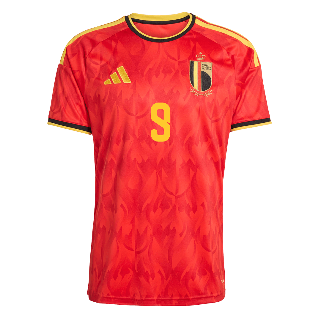 Belgien Tröja LUKAKU #9 2026 Hemma Röd-8