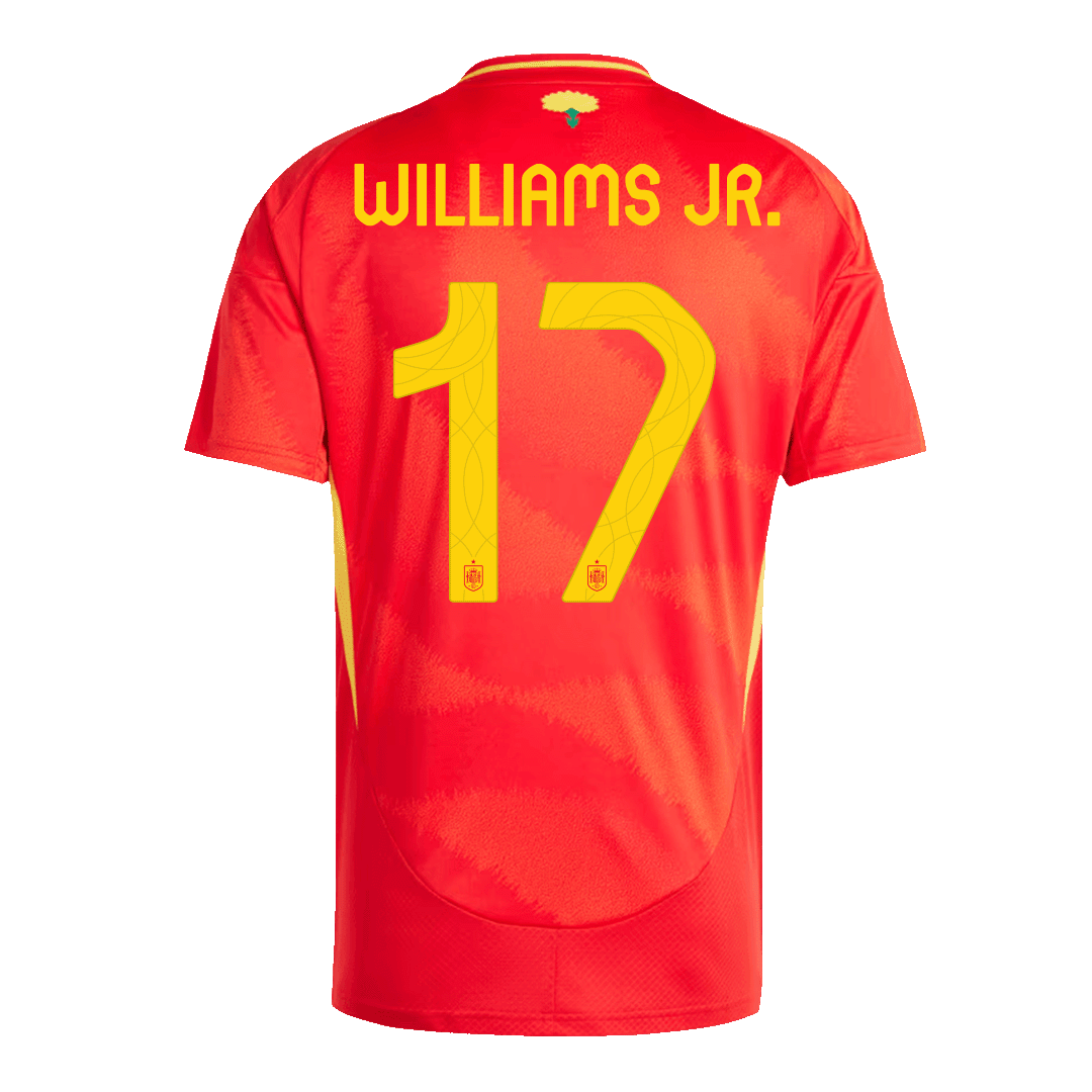 Spanien Tröja WILLIAMS JR. #17 Euro 2024 Hemma Röd-2