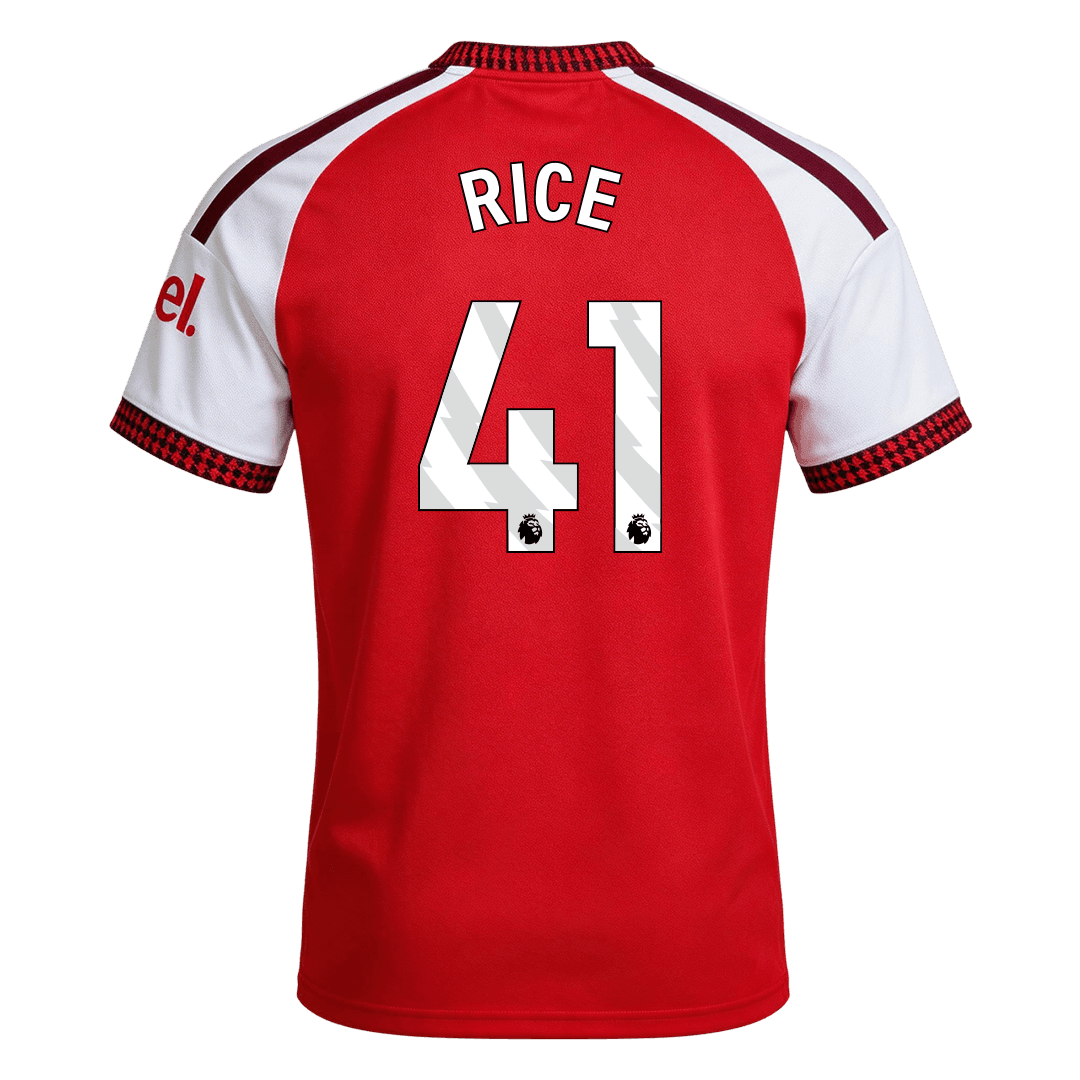 Arsenal Tröja RICE #41 2026/27 Hemma Röd-11
