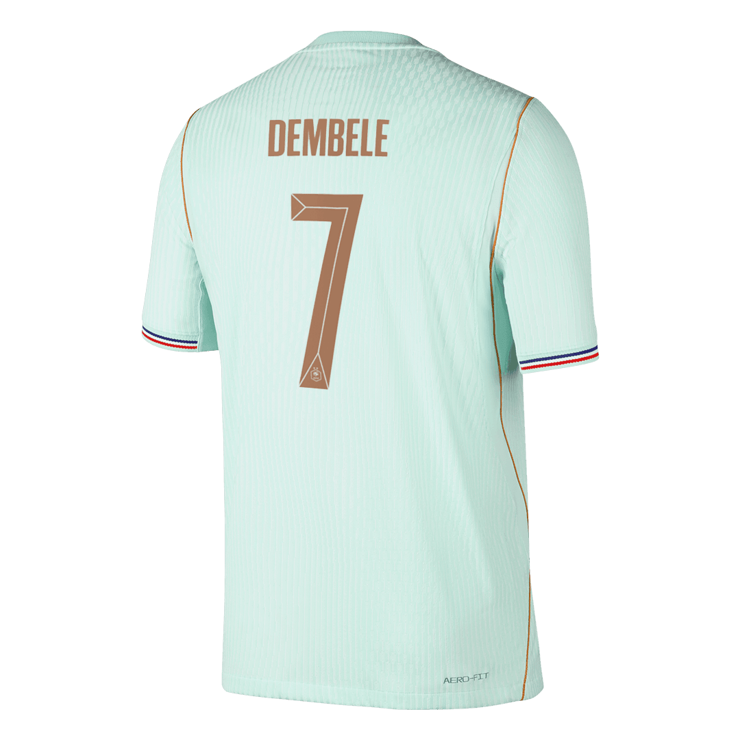 Frankrike Tröja DEMBELE #7 2026 Borta Autentisk Grön-9