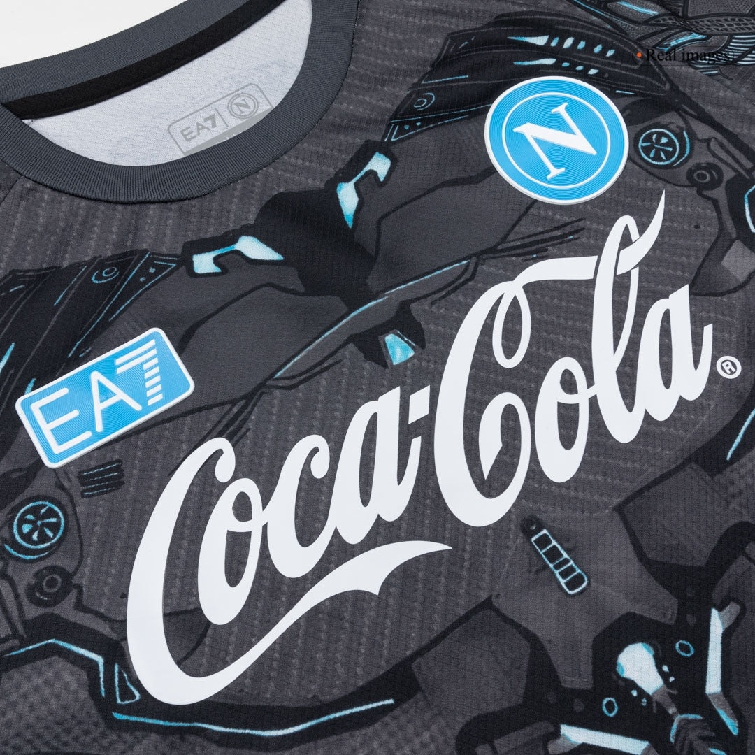 Napoli Tröja 2025/26 Före match Svart-5