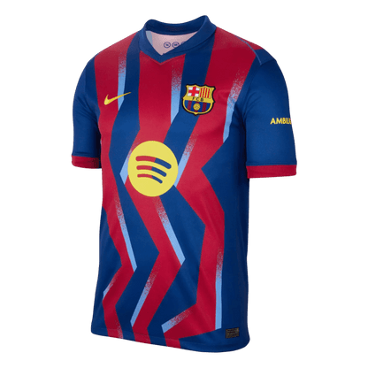 Barcelona Tröja RAPHINHA #11 2025/26 Fourth Away Röd & Blå-3