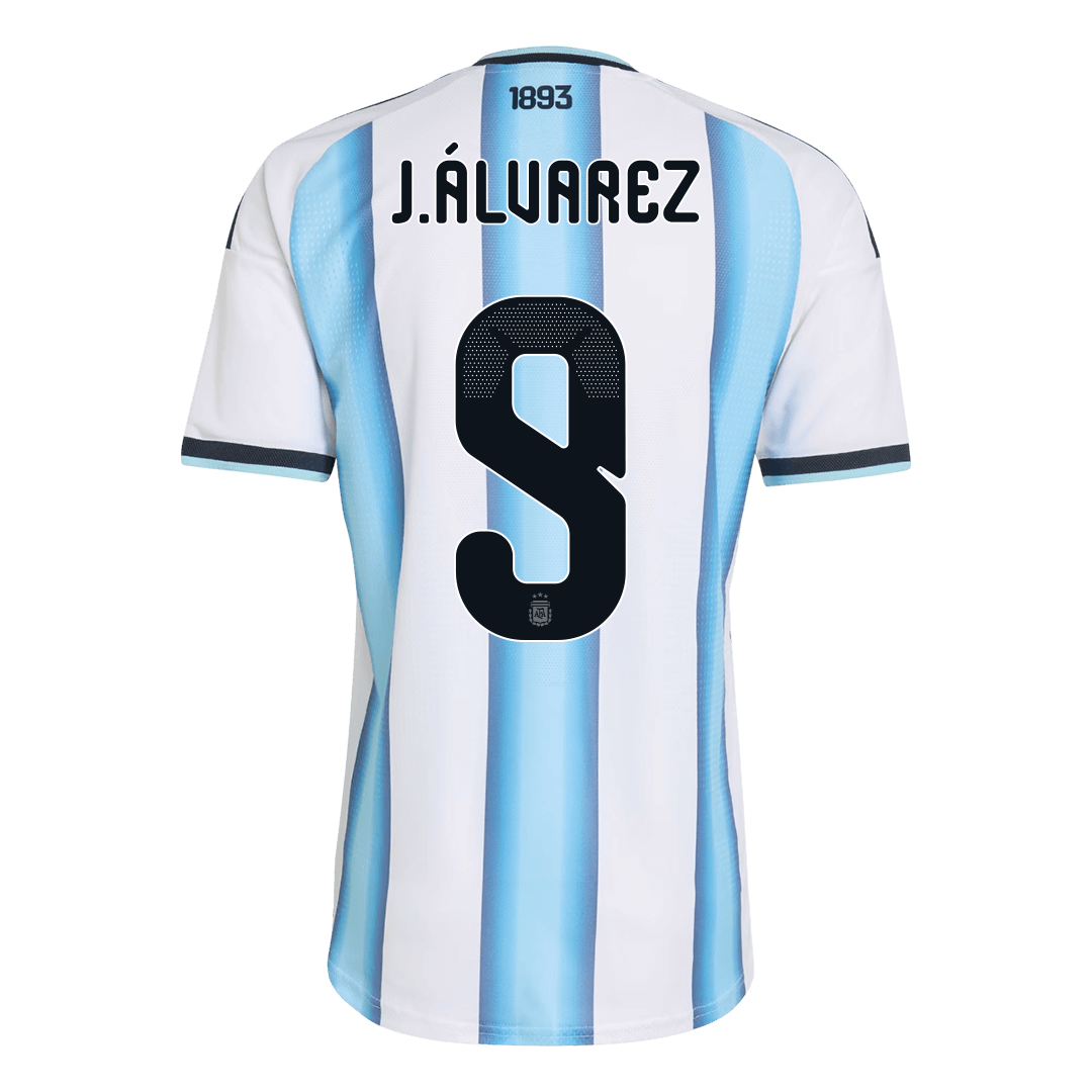 Argentina Tröja J.ÁLVAREZ #9 2026 Hemma Autentisk Blå & Vit-2