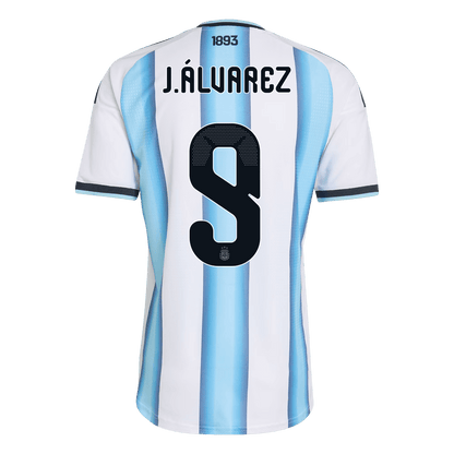 Argentina Tröja J.ÁLVAREZ #9 2026 Hemma Autentisk Blå & Vit-2
