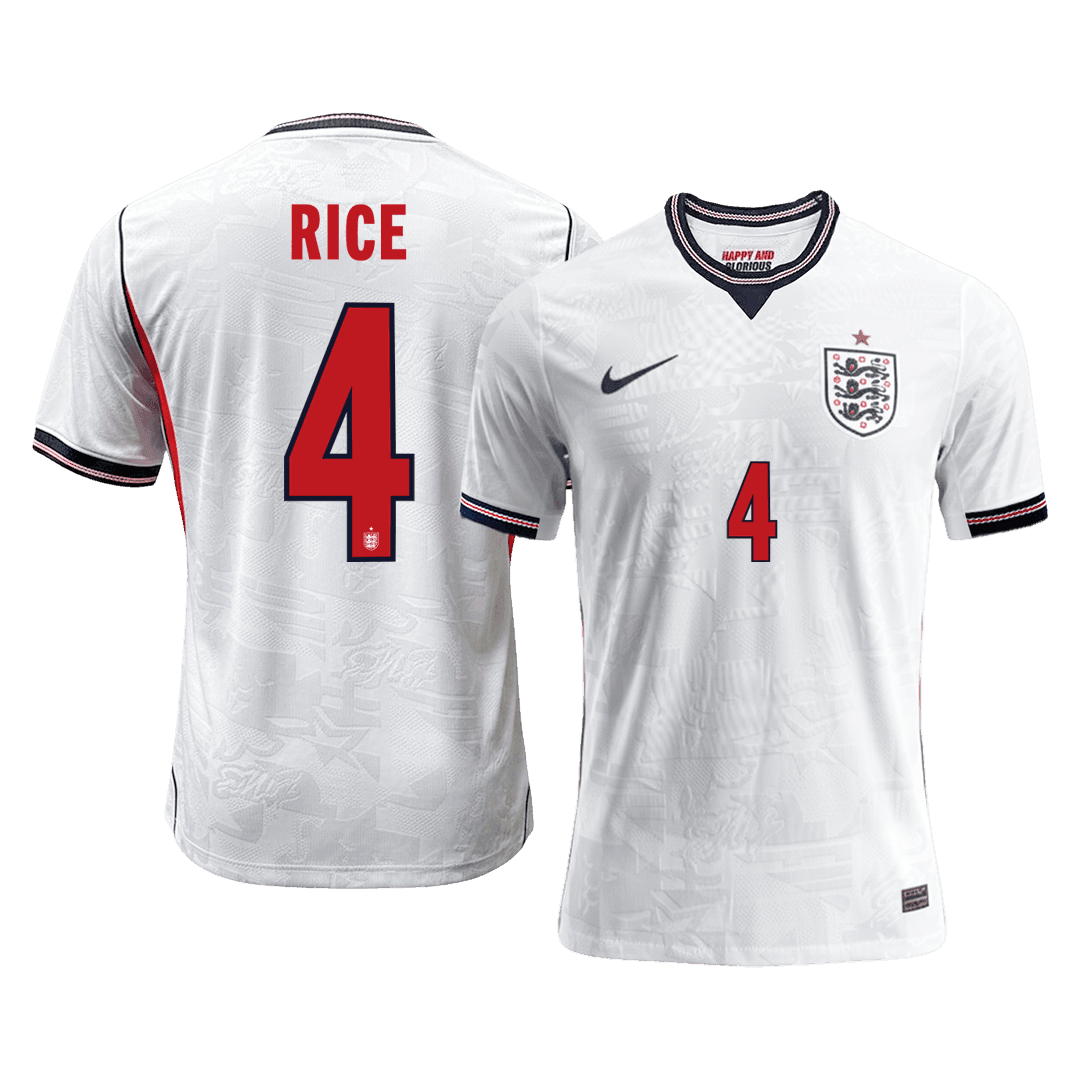 England Tröja RICE #4 2026 Hemma Autentisk Vit