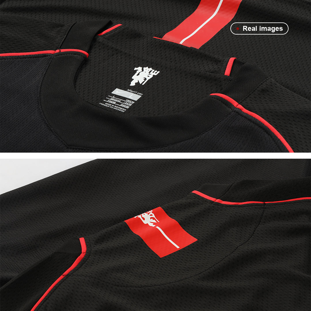 SCHOLES #18 Manchester United Bortatröja 2007/08 Retro Tröja
 Svart-3