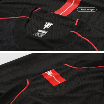 SCHOLES #18 Manchester United Bortatröja 2007/08 Retro Tröja
 Svart-3