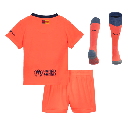 Barcelona Tröja 2025/26 Tredjeställ Orange Barn-14