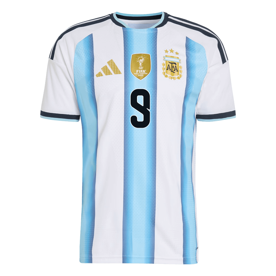 Argentina Tröja J.ÁLVAREZ #9 2026 Hemma Autentisk Blå & Vit-3