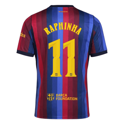 Barcelona Tröja RAPHINHA #11 2026/27 Hemma Blue&Garnet - UCL-3