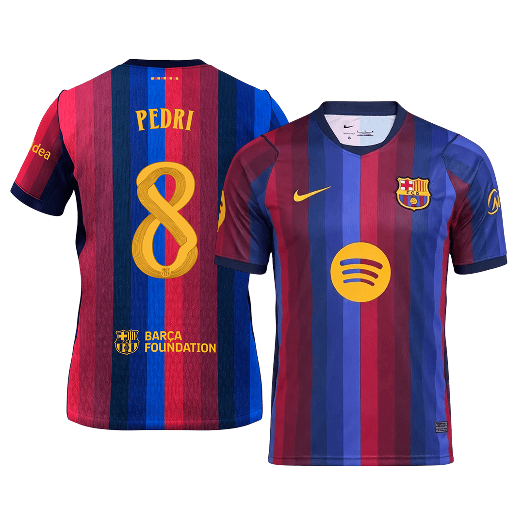 Barcelona Tröja PEDRI #8 2026/27 Hemma Blue&Garnet - UCL