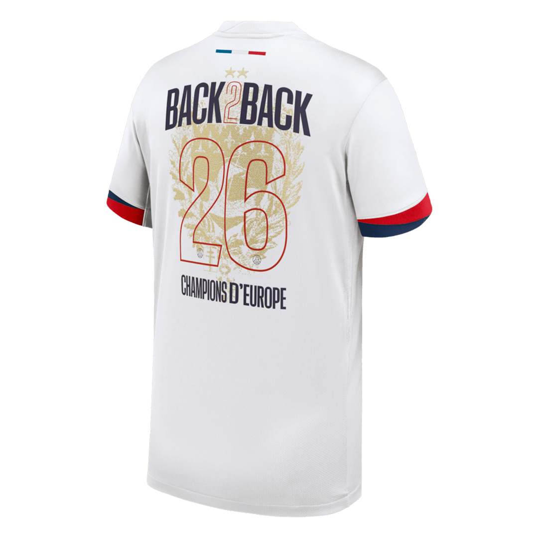PSG Tröja Champions of Europe #26 2024/26 Borta Vit-3