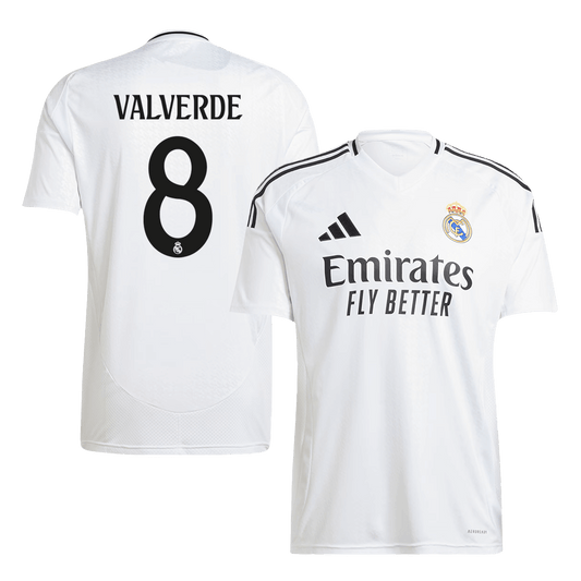 Real Madrid Tröja VALVERDE #8 2024/25 Hemma Vit