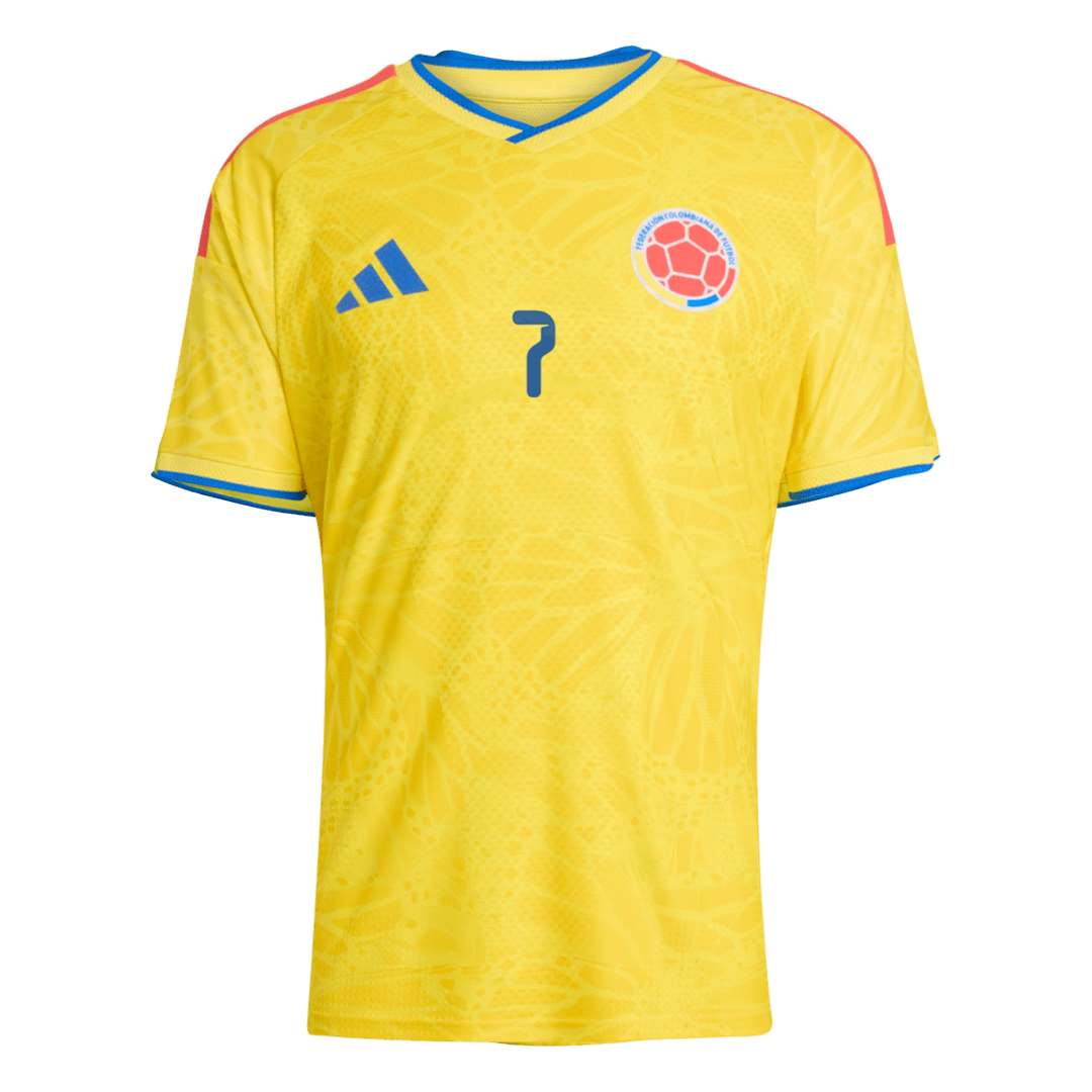 Colombia Tröja LUIS DíAZ #7 2026 Hemma Autentisk Gul-3