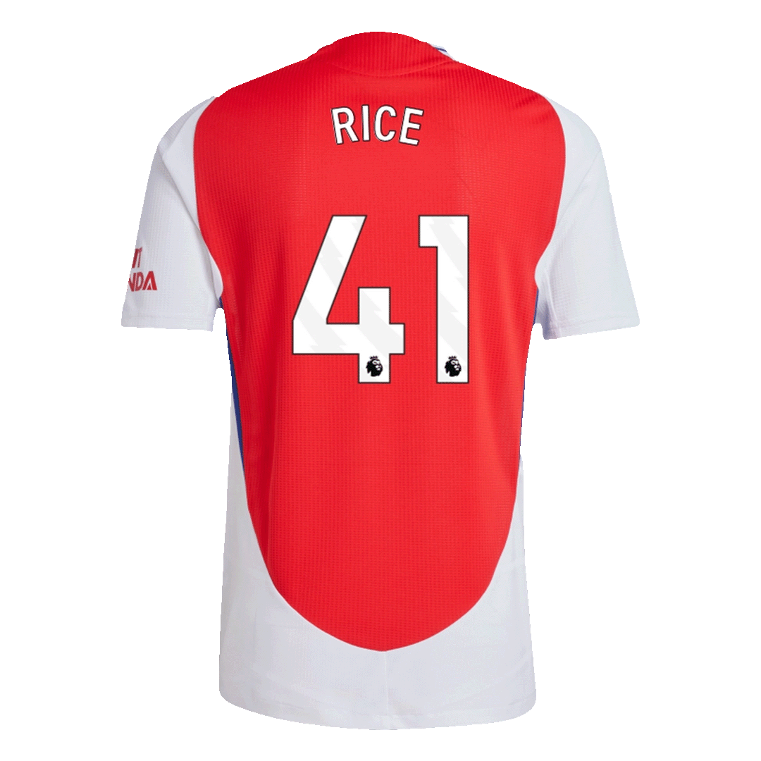 Arsenal Tröja RICE #41 2024/25 Hemma Röd-12