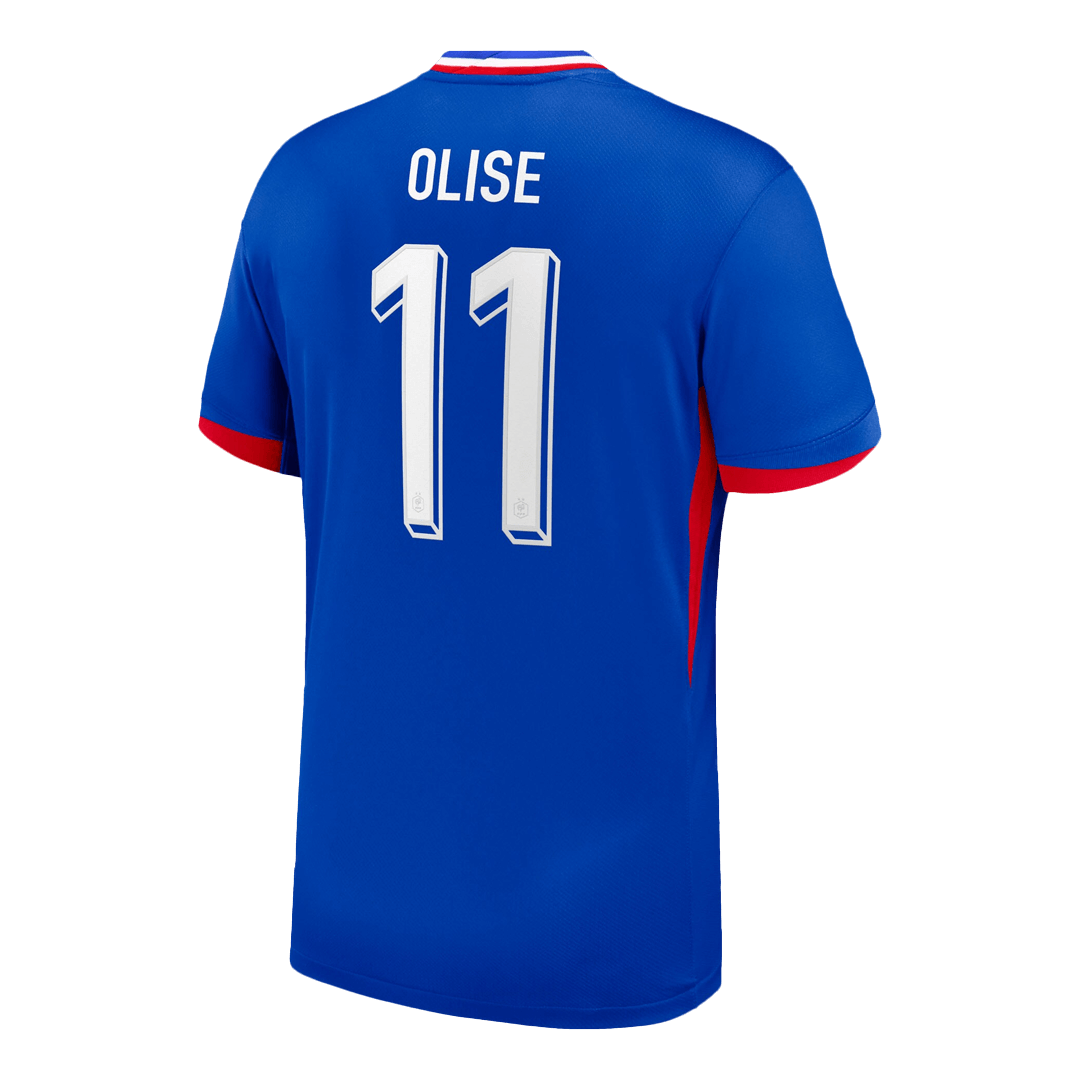 Frankrike Tröja OLISE #11 Euro 2024 Hemma Blå