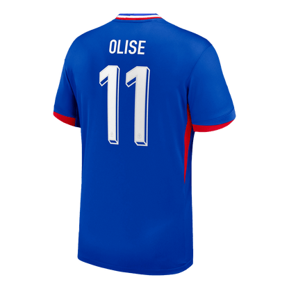 Frankrike Tröja OLISE #11 Euro 2024 Hemma Blå-7