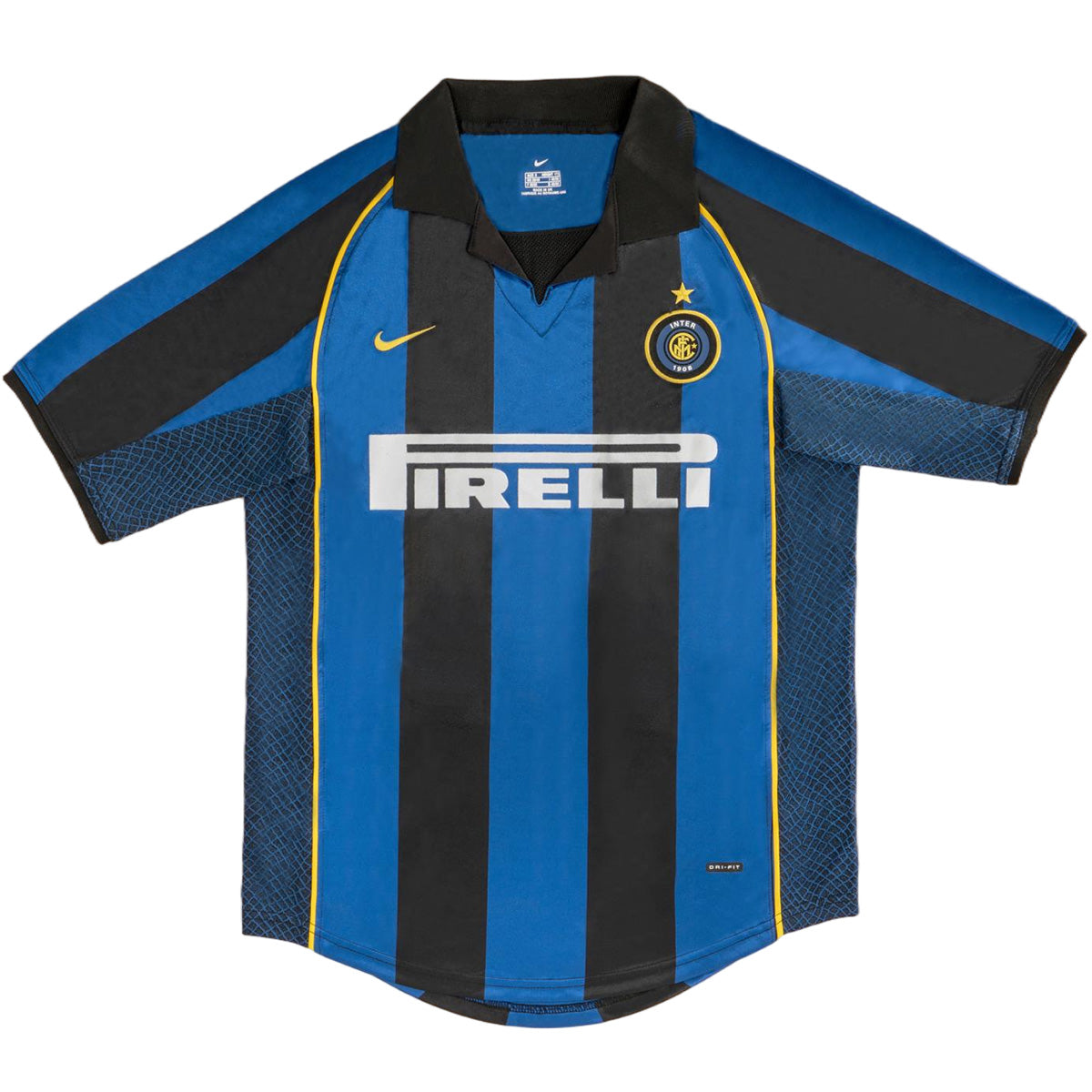 Inter Milan Hemmatröja 2001/02 Retro Tröja
 Blå och svart-3