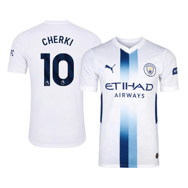 Manchester City Tröja CHERKI #10 2026/27 Tredje Autentisk Vit