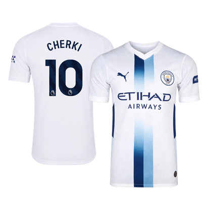 Manchester City Tröja CHERKI #10 2026/27 Tredje Autentisk Vit