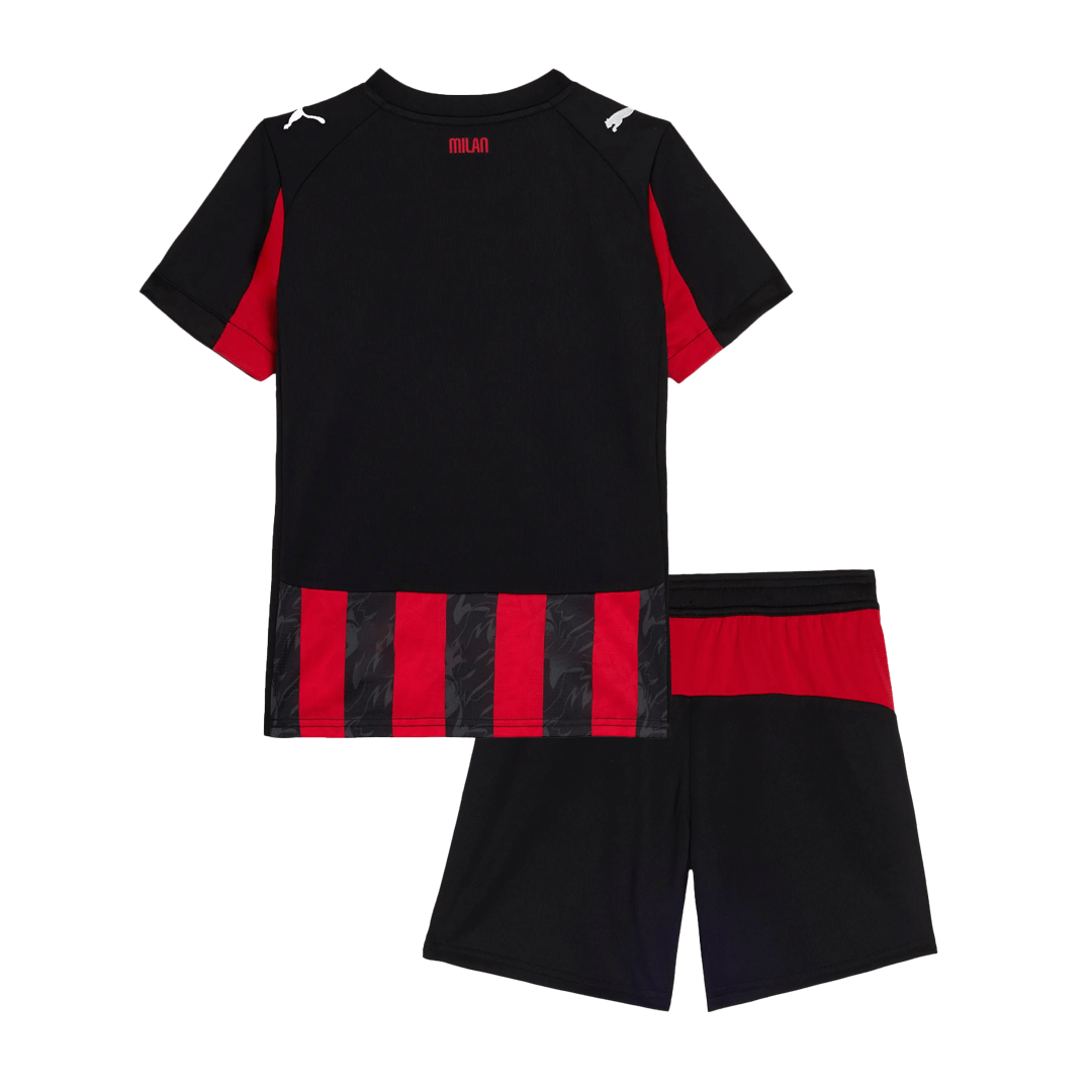 AC Milan Tröja 2025/26 Hemma Röd & Svart Barn