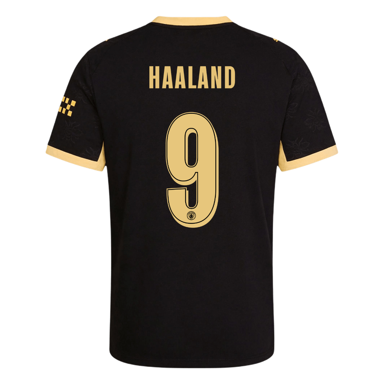 Manchester City Tröja HAALAND #9 2026/27 Borta Autentisk Svart - UCL-3