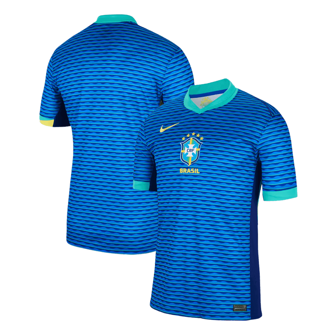 Brasilien Tröja 2024 Borta Blå-10