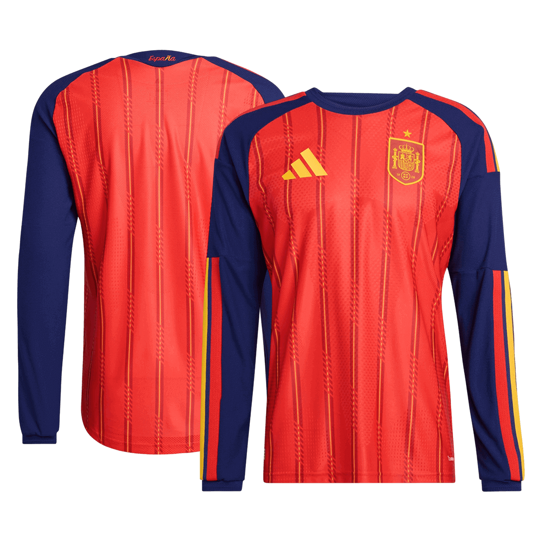 Spanien Tröja 2026 Hemma Långärmad Röd-9