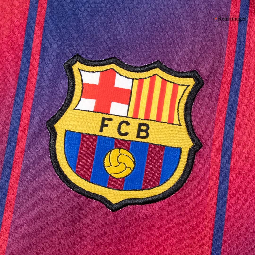 Barcelona Tröja 2025/26 Hemma Långärmad Röd & Blå-8